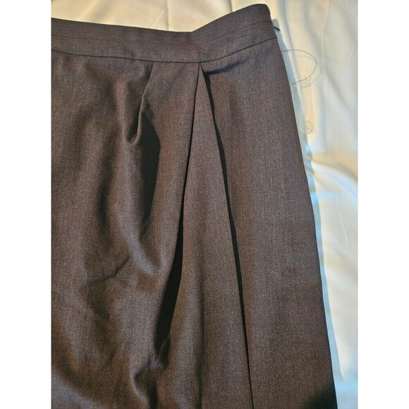 ADRIENNE VITTADINI Dark Gray Overlap Skirt Classic Career Women Sz 4 - Picture 2 of 12